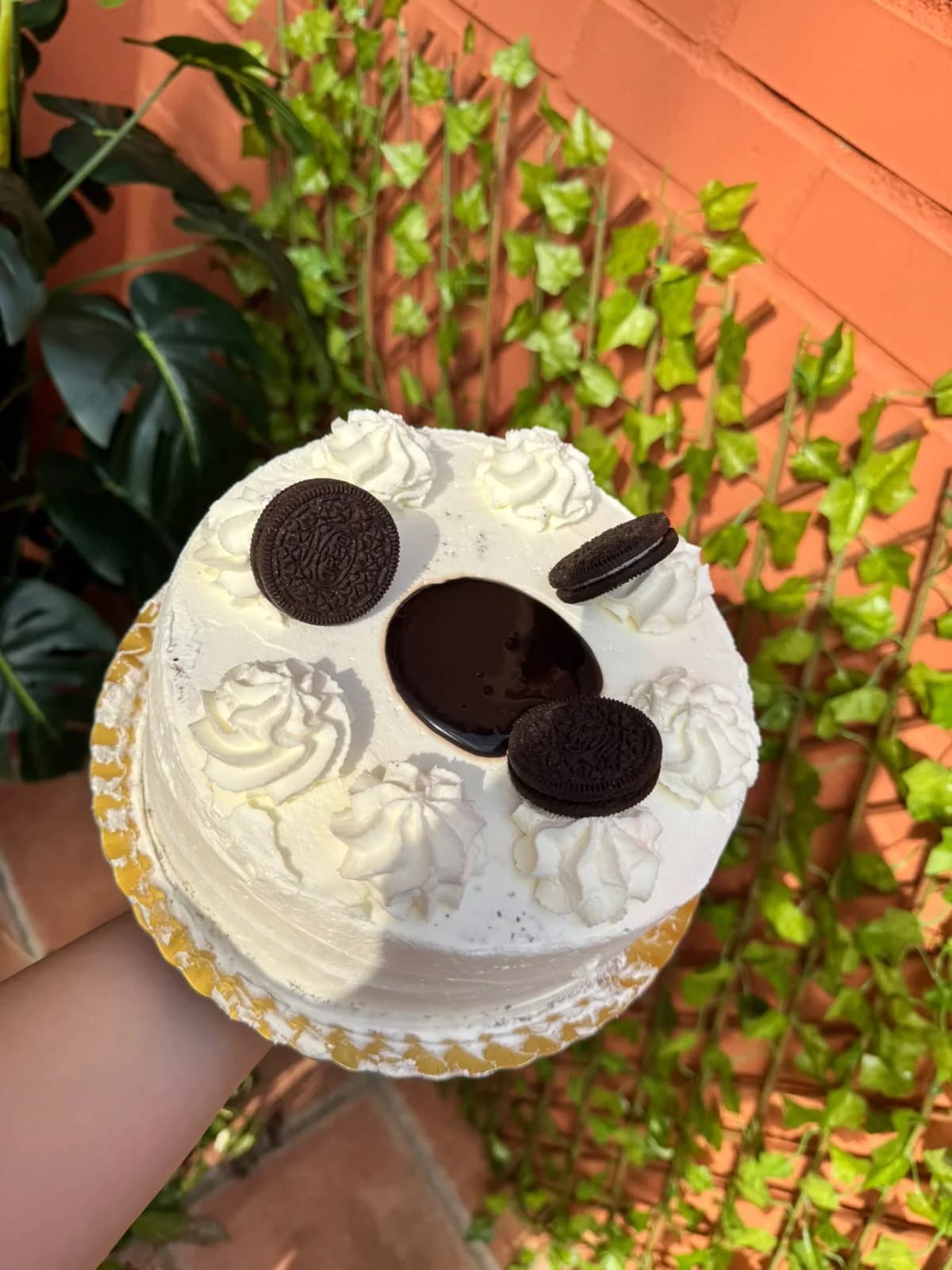 Tarta blanca con Oreo